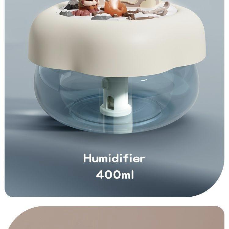 USB Cool Mist Humidifier with Night Light, Mini Portable Desktop Humidifier for Bedroom Office Home Travel, Quiet Air Humidifier for Moisturizing
