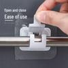 Adhesive Curtain Rod Hooks & Brackets - No-Drill Telescopic Crossbar Clips for Door & Clothes Rack