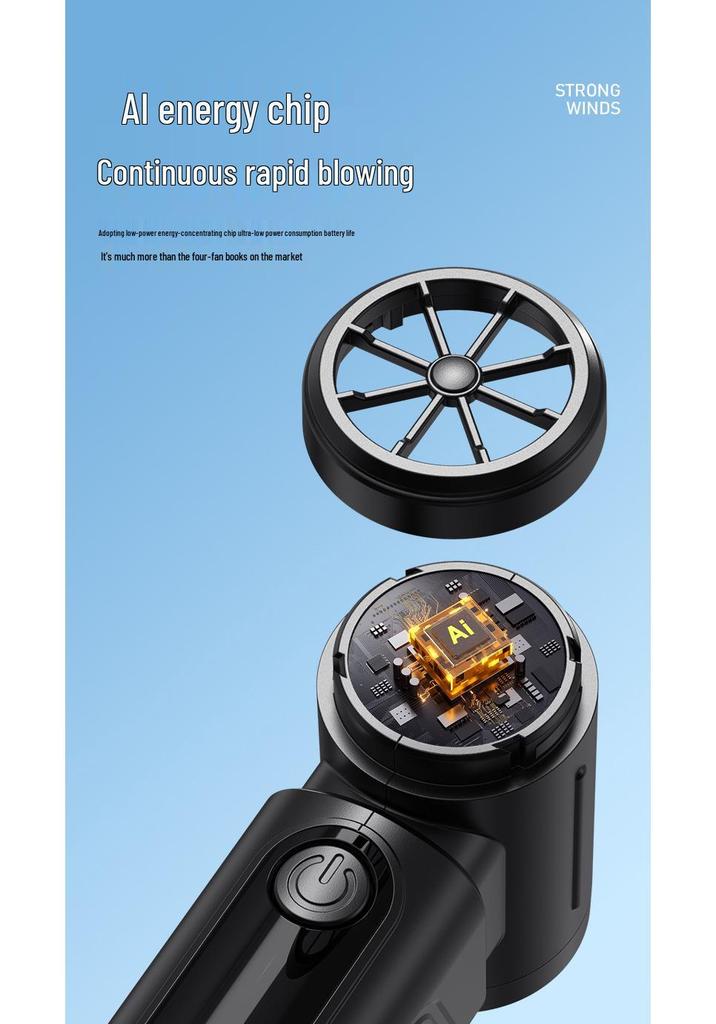High-Quality Portable Mini Fan with Smart Digital Display – Outdoor Handheld Design