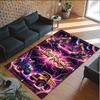 Construction Vehicles Theme Crystal Velvet Rug Personalized Custom Name Text Soft Floor Mat Home Decor