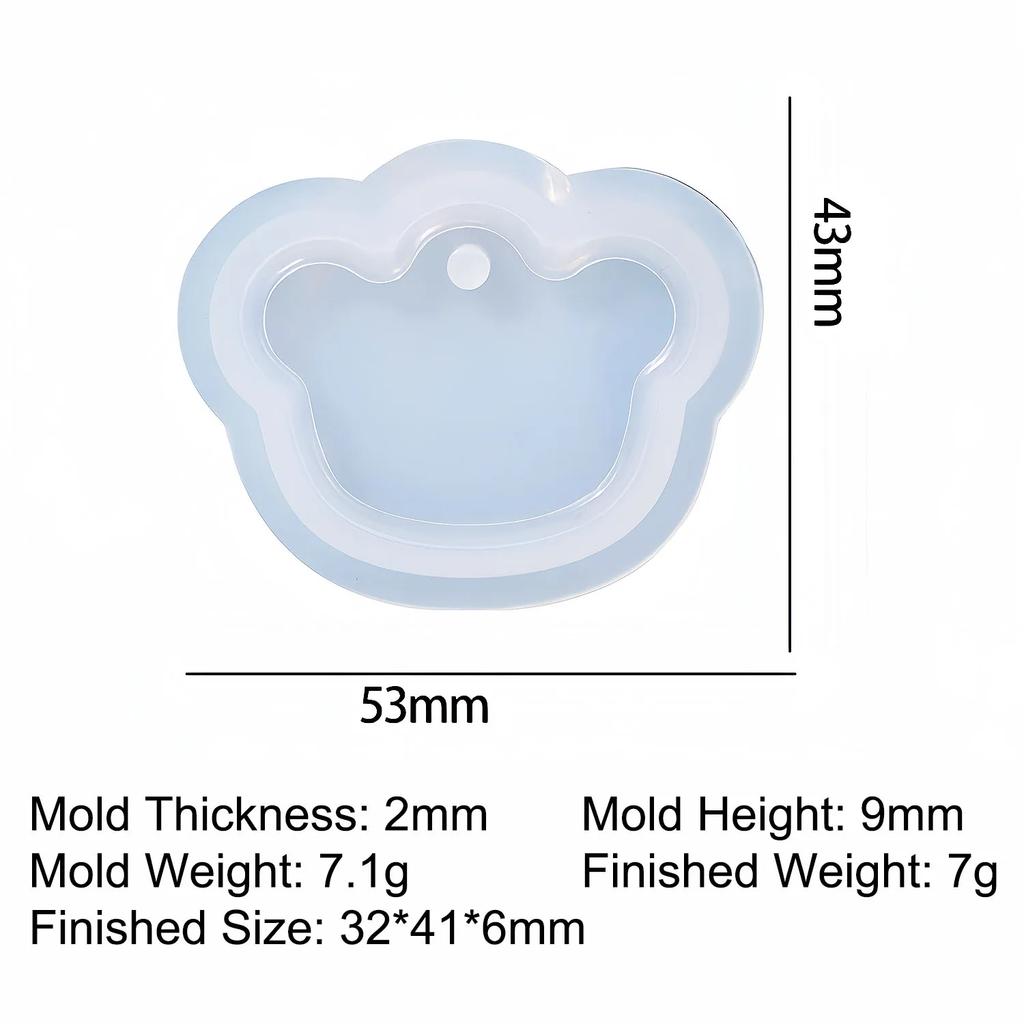1/3PCS Keychain Pendant Silicone Mold DIY Moules Silicone Crystal Epoxy Resin Mold for Necklace Bracelet Jewelry Making Findings