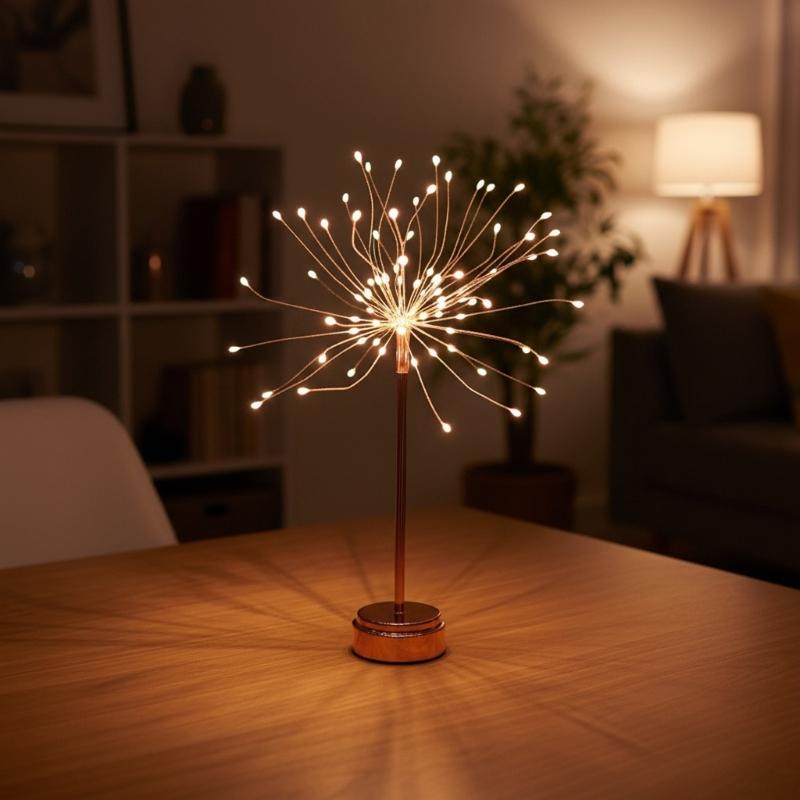 360 Degree All Around Illumination LED Copper Wire Light Plastic Texture Safe for Children Perfect for Family Gatherings