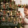 50pcs Nutcracker Design Acrylic Cash Ornament Portable Size Xmas Candy Storage Hanging  Kids Gifts