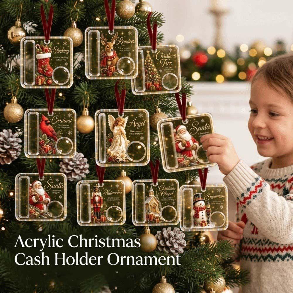 50pcs Nutcracker Design Acrylic Cash Ornament Portable Size Xmas Candy Storage Hanging Kids Gifts