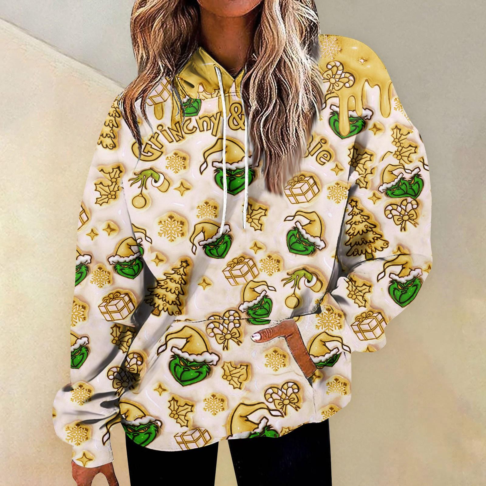 

Women s Fashion Daily Versatile Casual Crewneck Sweatshirts Graphic Daily Long Sleeve Gradient Patchwork Printed Top Sweatshirts XL жовтий