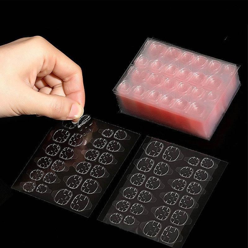 Clear Flexible Fake Nail Glue Sticker Breathable Jelly Double Sided Adhesive Tab
