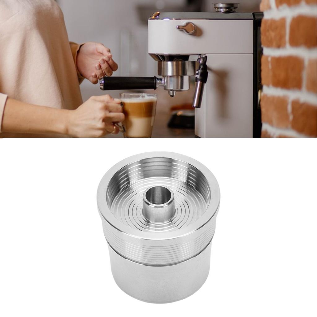 Stainless Steel Reusable Coffee Pod Kit Fit for Coffee Machine Refillable Coffee Capsule Filter with Spoon Brush