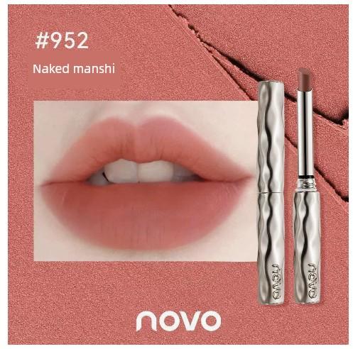 Novo Lipstick Recommended by Niche Brands Earthy Red-Brown, Vintage True Red, Deep Bean Paste Color, Vermilion Orange