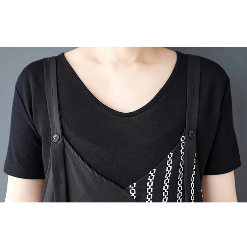 Xitao Contrast Color Patchwork Print Jumpsuits GYX1622