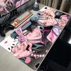 Comic Couple Cute Anime A-alien Stage Pattern Mouse Pads Anti-slip Locking Edge Thickened Desktop Mats Large Comfort Gaming Rugs