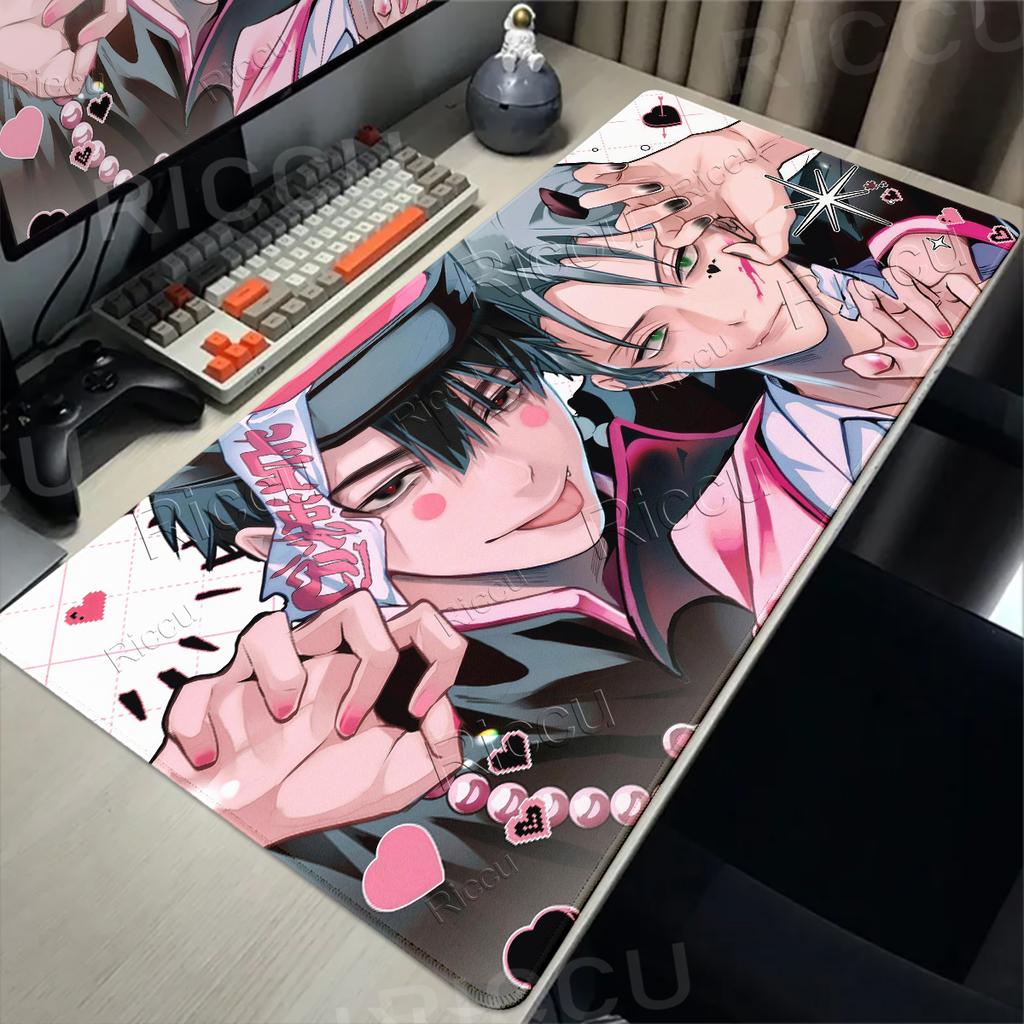 Comic Couple Cute Anime A-alien Stage Pattern Mouse Pads Anti-slip Locking Edge Thickened Desktop Mats Large Comfort Gaming Rugs