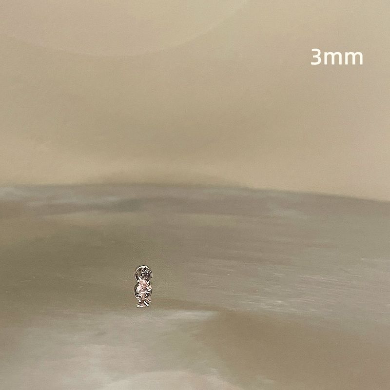 

Easiest for Match God of War-Love Style/Ringring Store Ear Bone Stud Titanium Steel Ear Studs Female Ear-Caring Ear Ear Bone Pin Earrings 3mm pink Heart 1