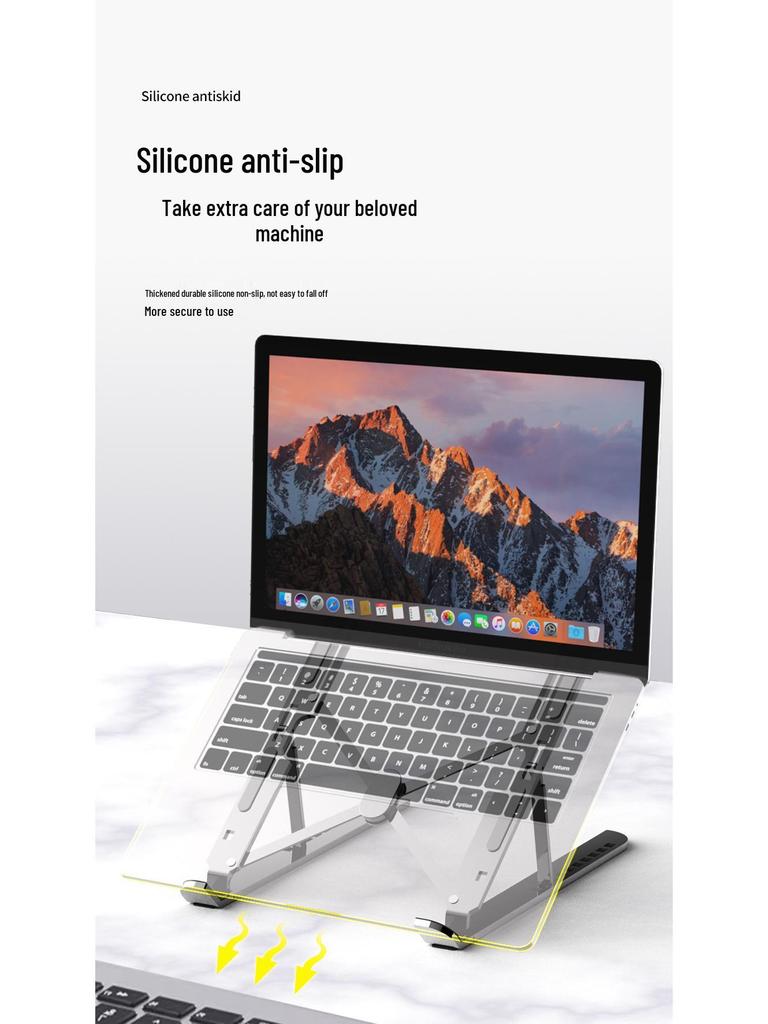 Foldable Aluminum Laptop and Tablet Stand with Cooling and Height Adjustment