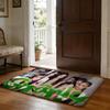 Band KKatseye Floor Mat Soft Flannel Absorbent Mat Non-Slip Rug Home Bedroom Bathroom