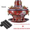Cloisonné Enamel Copper Charcoal Hotpot