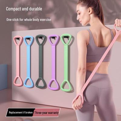8-Shaped Yoga Resistance Band for Shoulder and Back Toning - TPE Elastic Training Equipment for Women