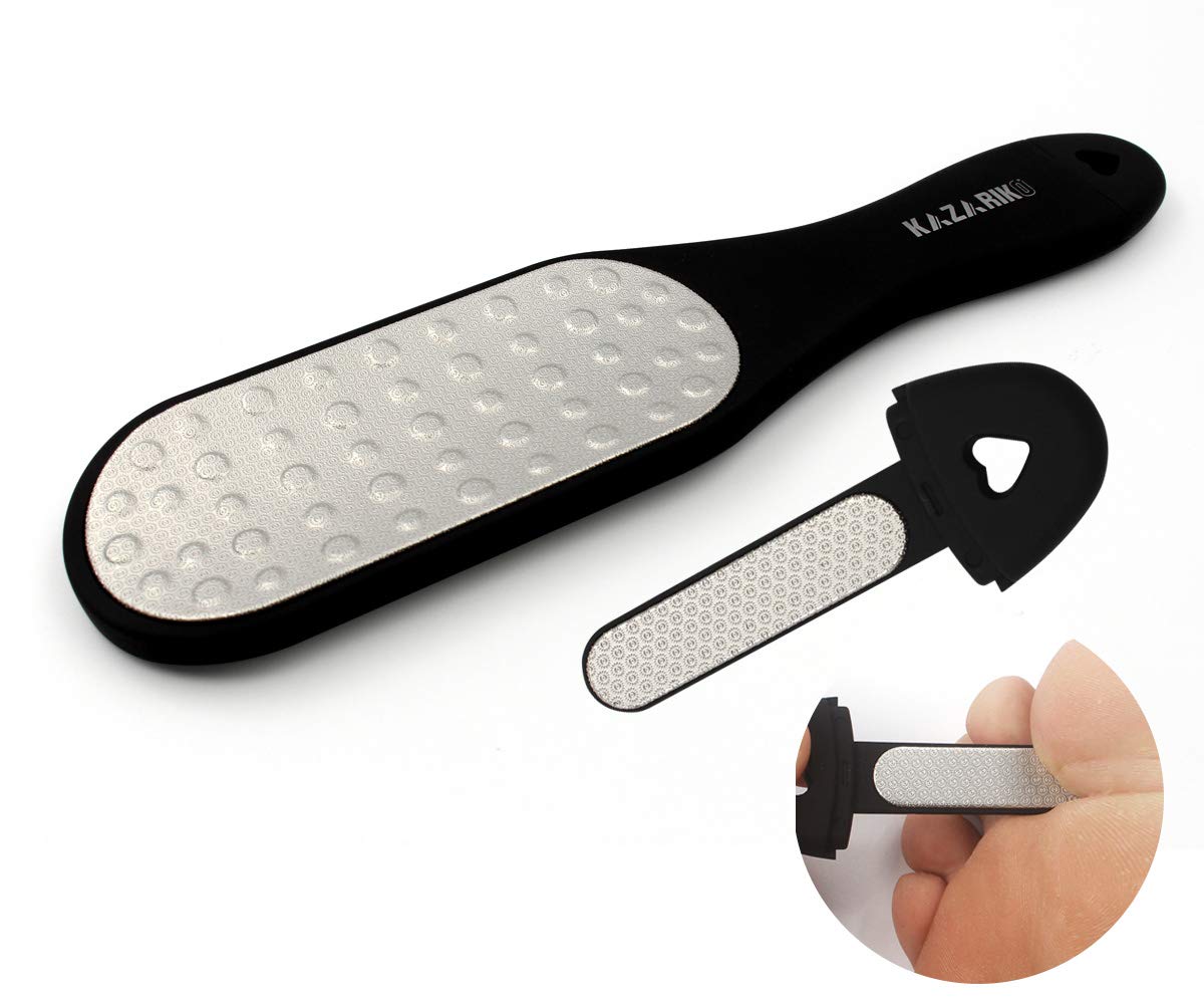 

KAZARIKO Пемза для пяток, Мини-пилка для ногтей на ногах и подошвах в комплекте, Удалитель, Двусторонняя пилка, Уход, Размер,