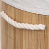 Bamboo Round Laundry Basket 48L