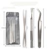 Stainless Steel Scratching Hook Tweezers Clips Set Cat Dog Tick Removal Tool Pet Flea Remover Tool Pet Grooming Supplies
