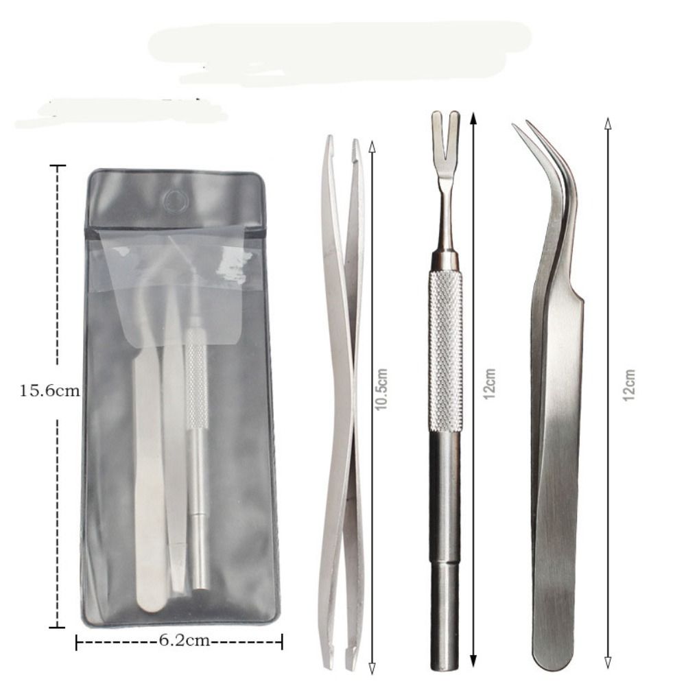 Stainless Steel Scratching Hook Tweezers Clips Set Cat Dog Tick Removal Tool Pet Flea Remover Tool Pet Grooming Supplies