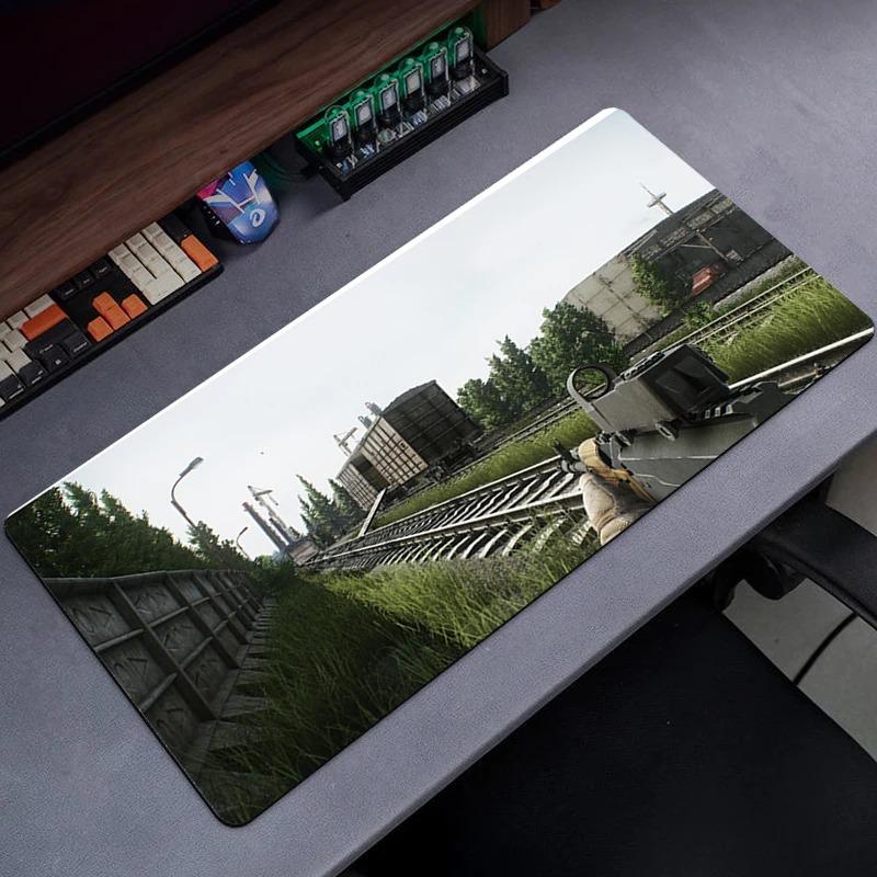 Tapete de Mouse para Jogos Escape From Tarkov com Bordas Costuradas para Escritório, Teclado de Computador, Laptop e Mesa de Casa com Base de Borracha Antiderrapante