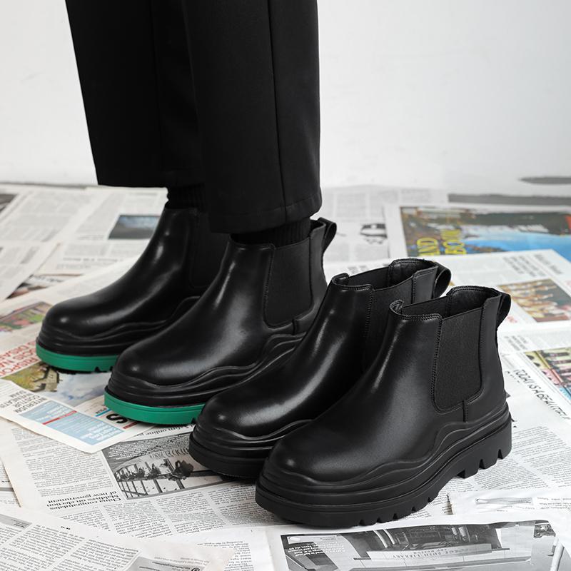 Genuine Leather Ankle Boots Men Outdoor Leather Winter Fur Warm Man Boots Army Hunting Boots for Men Shoes Casual Green Boots