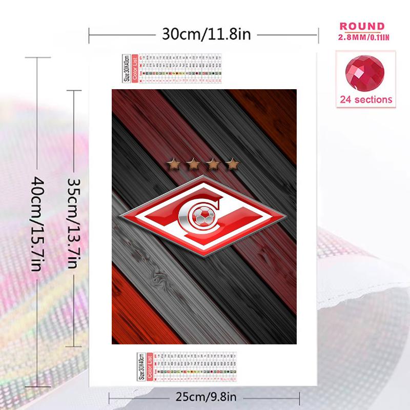 Spartak Moscow Pride.74 100% Round Full Drill 5D DIY Diamond Painting Embroidery Cross Stitch Rhinestone Décor