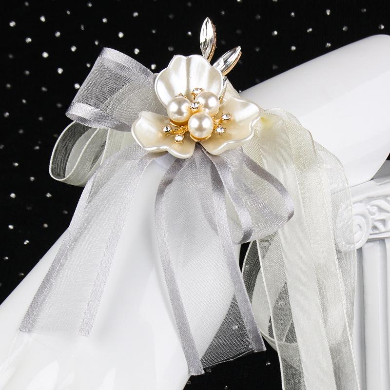 Japanese Sweet Sisters Bridesmaid Ribbon Wrist Flower Bracelet - Fresh Fairy Style