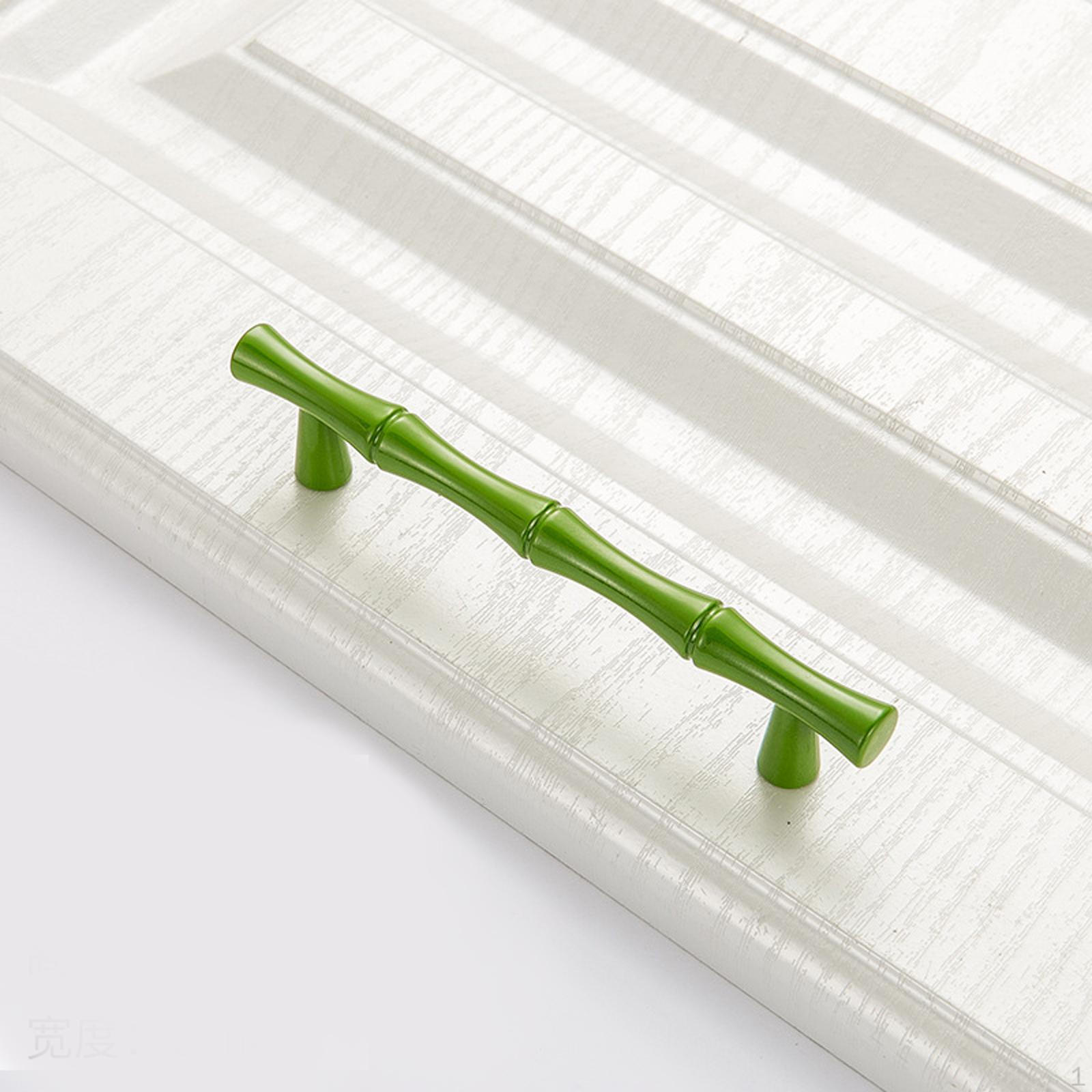 6 Pcs Zinc Alloy Bamboo Handle Dresser Drawer Cabinet Cupboard Closet Door Pulls Decorative 125mm