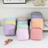High Quality Durable Seersucker Sanitary Napkin Pouch Striped Pattern Multi-functional Mini Makeup Bag Cosmetic Bag Women