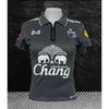 Thailand National Women Football Soccer Fit Training JERSEY CHEER Fan Print Vintage Quick Dry Polo Shirt Short Sleeve Uniform Elephant Logo Sport