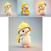 Cartoon Gelbe Ente Mit Hut Autoanhänger Mit Acryl Flache Oberfläche Design Für Auto Innenraum Dekoration