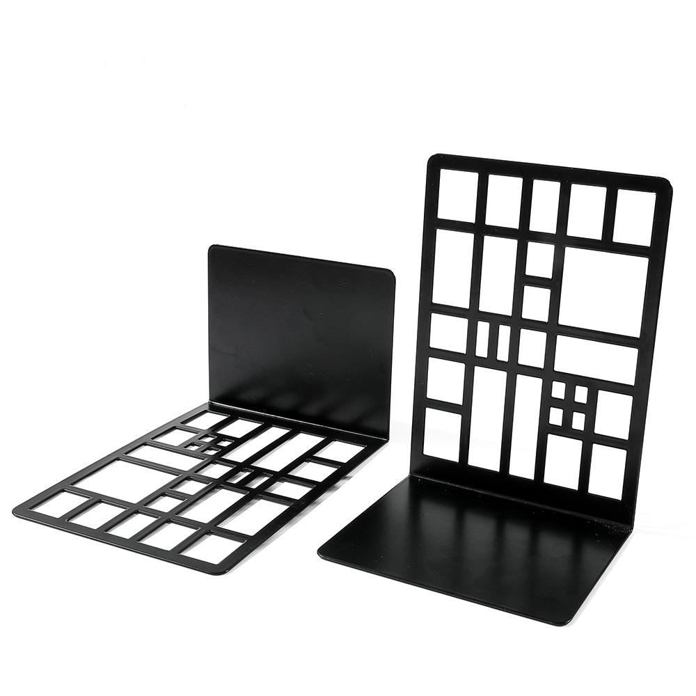 2pcs Bookcase Railing Book End Bookcase End Heavy Duty Book End Storage Bookcase Home Book End Book Holder Iron Bookcase