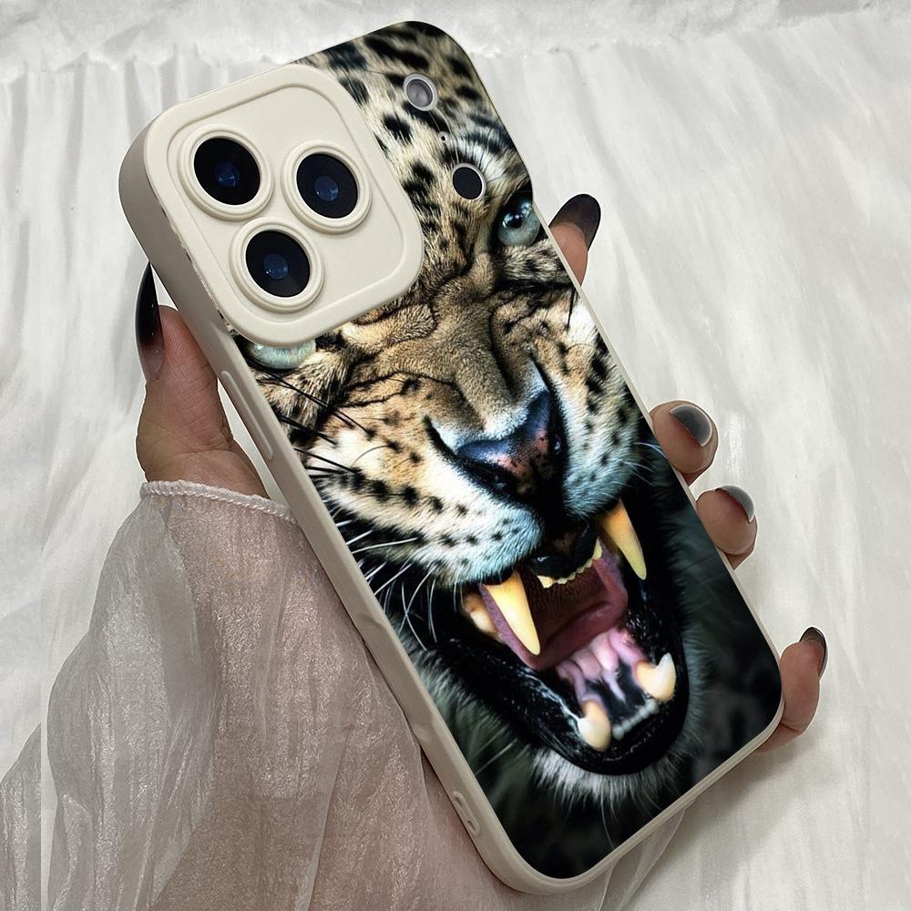 M399 Tiger Leopard Pattern Angel Eyes Soft Phone Cases for iPhone Samsung Galaxy Xiaomi Rdemi Huawei Honor Infinix Realme OPPO Vivo All Model TPU Case