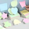 1Book Colorful Sticky Note Multi-Shape Square Pine Bear Star Cloth Heart Self-Adhesive Note Pads DIY School Offi Acssory ZYF