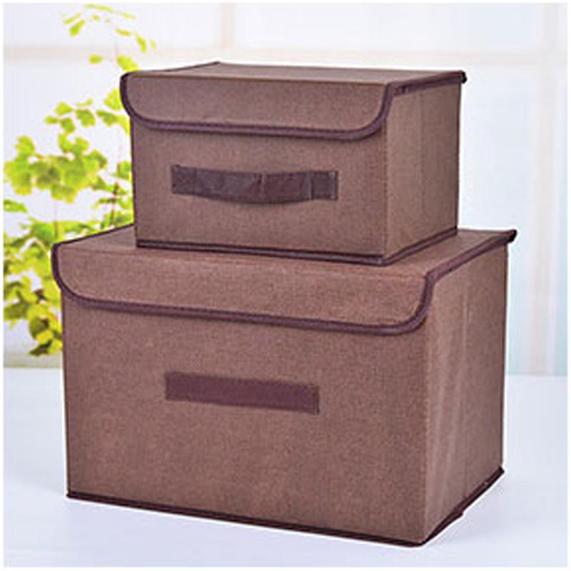 Large Foldable Non-Woven Fabric Storage Organizer Box for Toys and Clothes