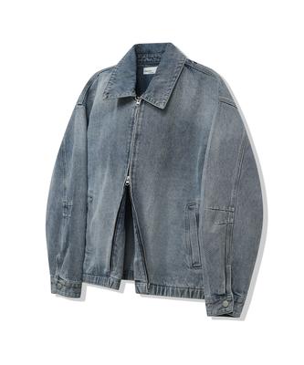 Standarderror 87-Stan118 [Classic] Florence Vintage Washed Minimal Denim Jacket Light Indigo