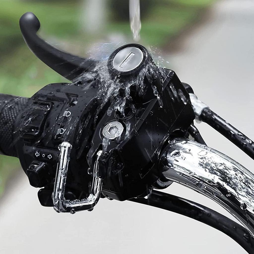 Universal Motorcycle Helmet Lock Anti-Theft Helmet Safety Lock Metal 22mm-26mm Black with 2 Keys