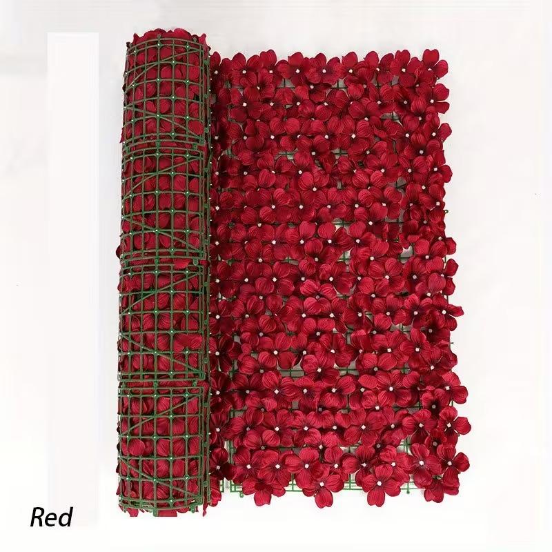 6pc 50cm*50cm Pink Cherry Blossom Artificial Plastic Privacy Fence Screen Realism Decorative Fences Garden Patio Balcony Railing