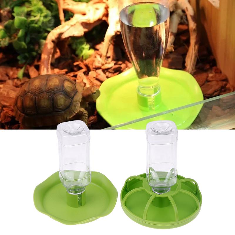 Plazí Pítko Dávkovač Miska na Krmivo Ještěrka Gekon Krmítko Kulatá Miska Želví Pítko Láhev na Pití Krmítka pro Plazy