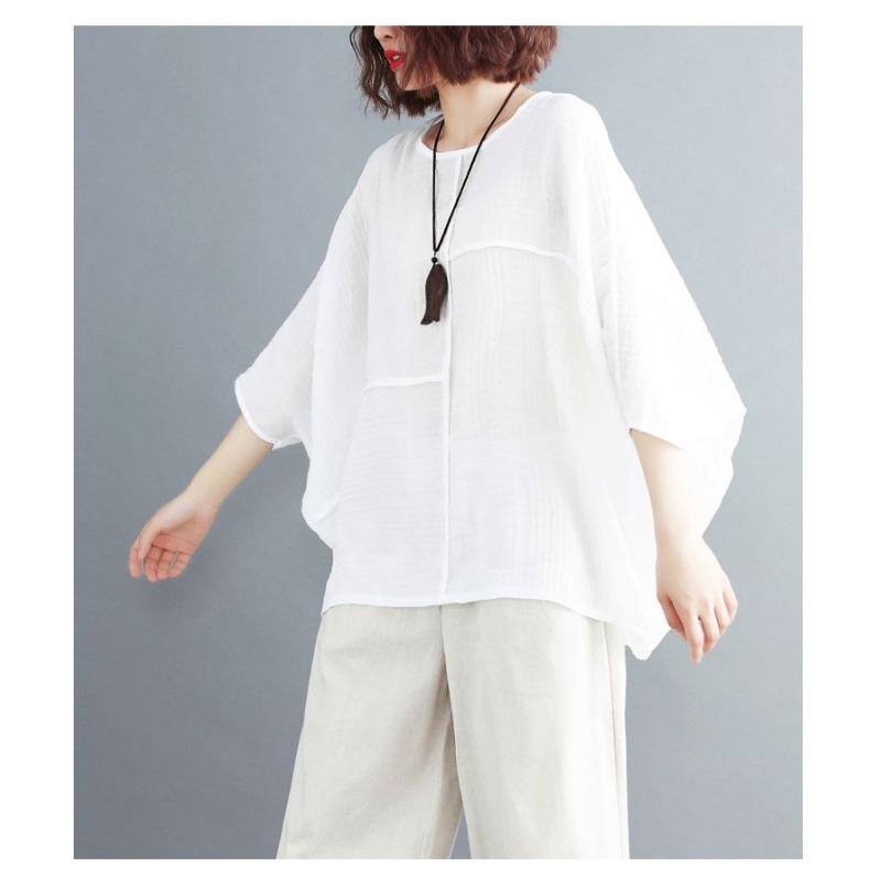 T-shirt Women's Korean Style Summer Women's Solid Color Foreign Style Loose Top