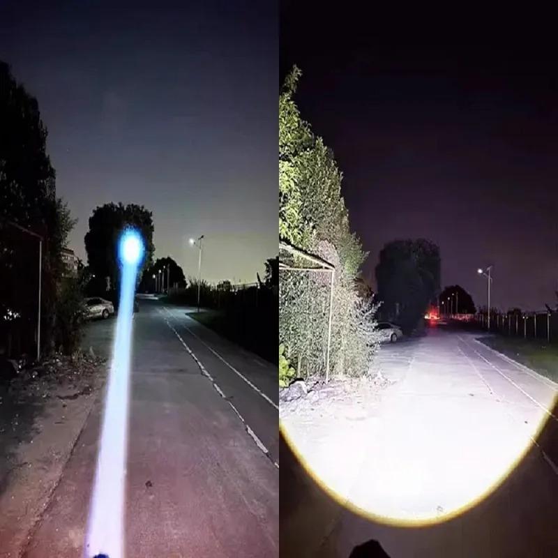 2026 New 30W Super Bright LED Flashlight Type-C Rechargeable Torch 1600M Tactical Flash Light Zoomable Lamp Camping Lantern