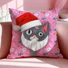 Character N‑Noodle and Bun Cushion Cover Breathable Linen Pillowcase Summer Odorless Eco-Friendly Invisible Zipper Washable