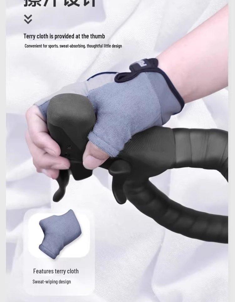 Half-Finger Breathable Cycling Gloves for Men & Women - Shock Absorption, Ideal for Road & Mountain Biking