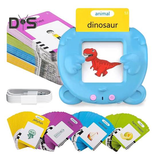 

1 набор говорящих флеш-карточек, обучающая игрушка с 112/255 карточками, машина для раннего обучения детей, путешествия, дошкольники, малыши, алфавит, слова, чтение, обучающая игрушка A синий