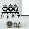 Metal Monkey Wall Hook Decor Key Holder Coat Hat Towel Rack Modern Natural Style Easy Install Black