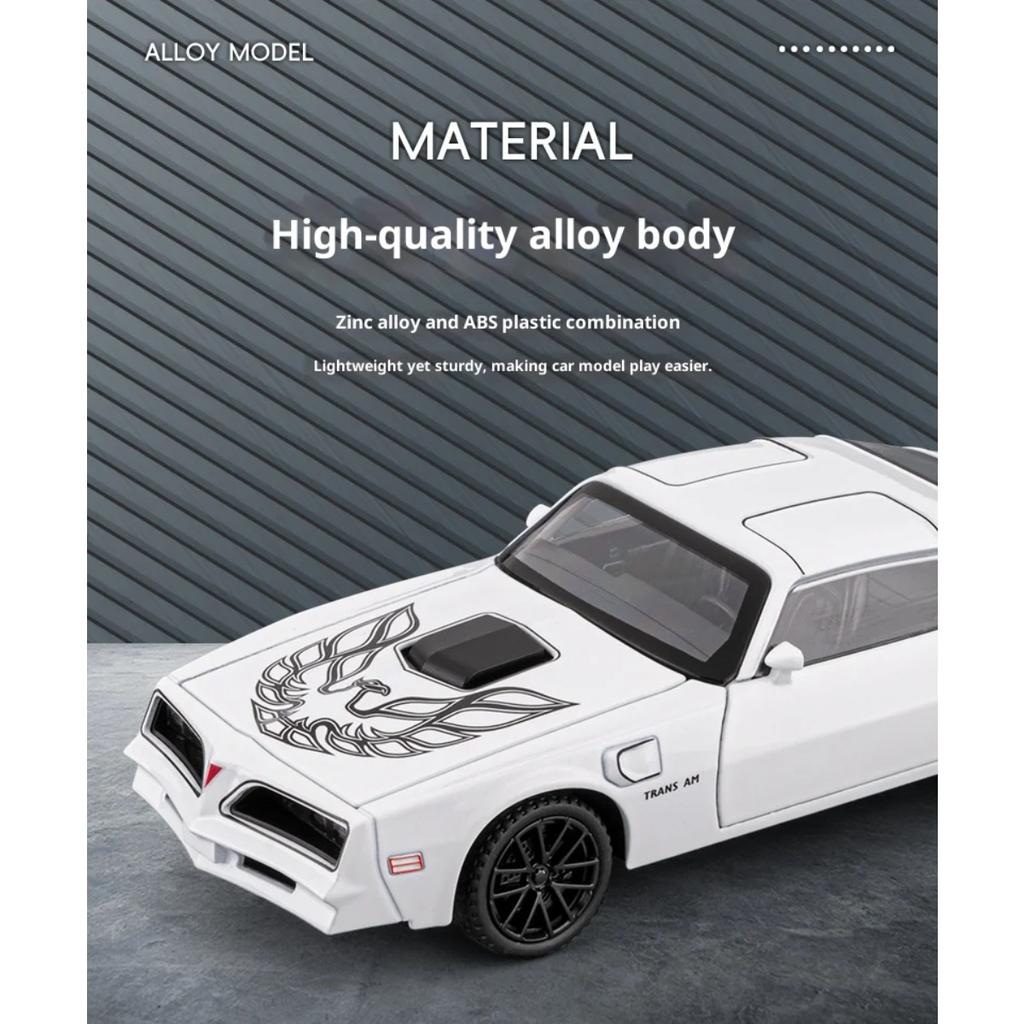 1/32 Pontiac Firebird Simulated Sound and Light Alloy Die-cast Car Model Supercar Car Model Children's Toy Car Ornaments