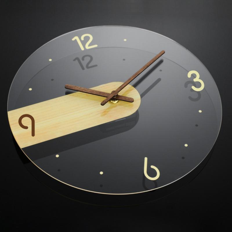 Modern Glass Wall Clock Decorative Wall Watch Silent Aesthetic Clocks Minimalist Elegant Living Room Watches Room Ornaments