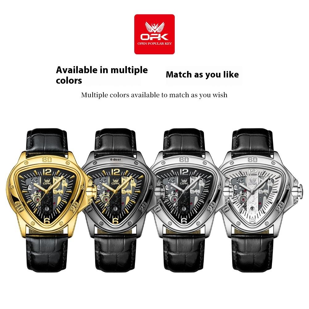 OPK Watch Men's Casual Triangle Large Dial Quartz Watch Men's