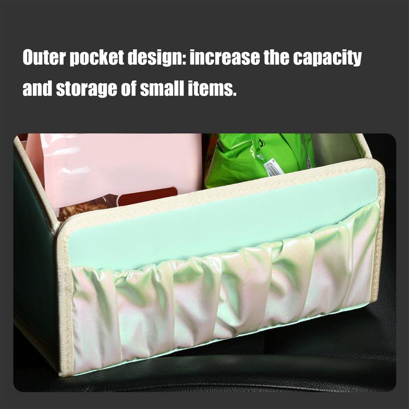 Car Seat Organizer Passenger Seat Organizer Collapsible Car Storage With Partitions For Front Seat Or Back Seat